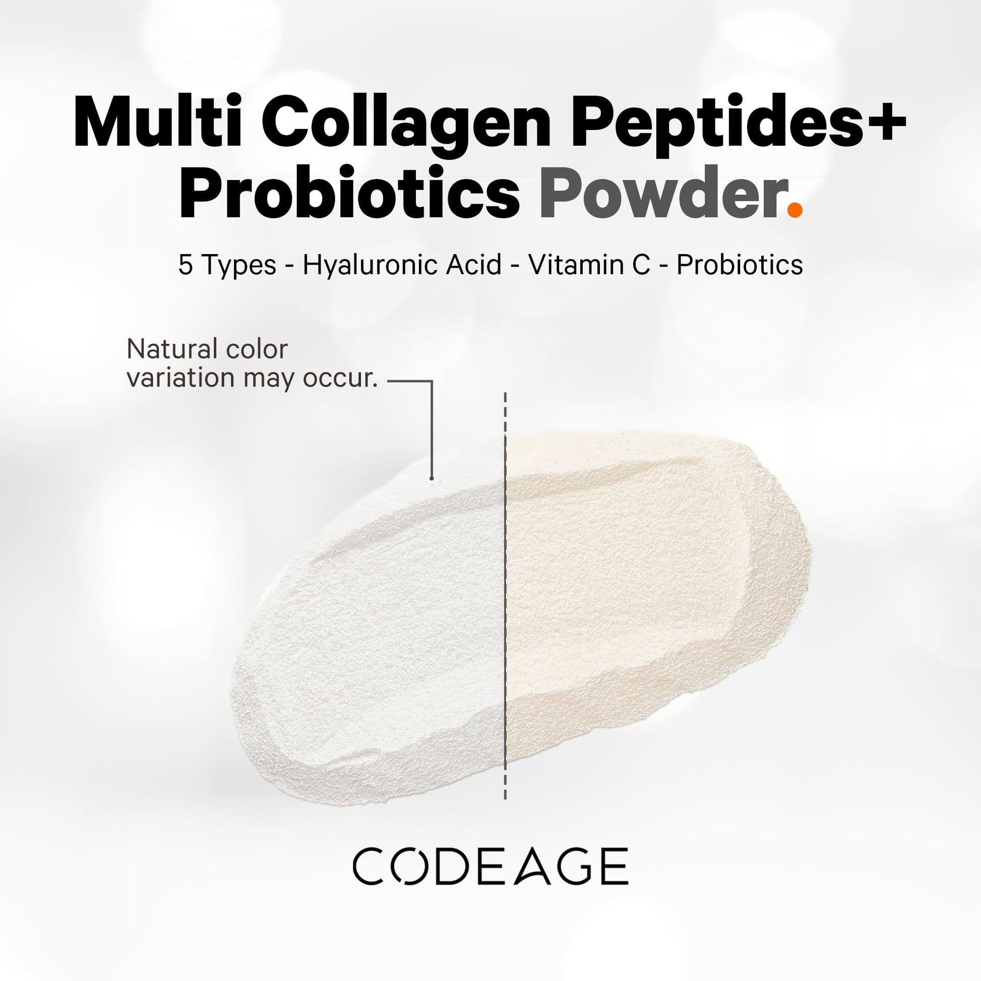 Codeage Multi Collagen Peptides Powder + Probiotics Black Edition, Vitamin C, Hyaluronic Acid Powder Supplement, Grass-Fed, Hydrolyzed, Zero Carbs, Type I, II, III, V & X, Unflavored, 10.58oz - dailyvitalstore