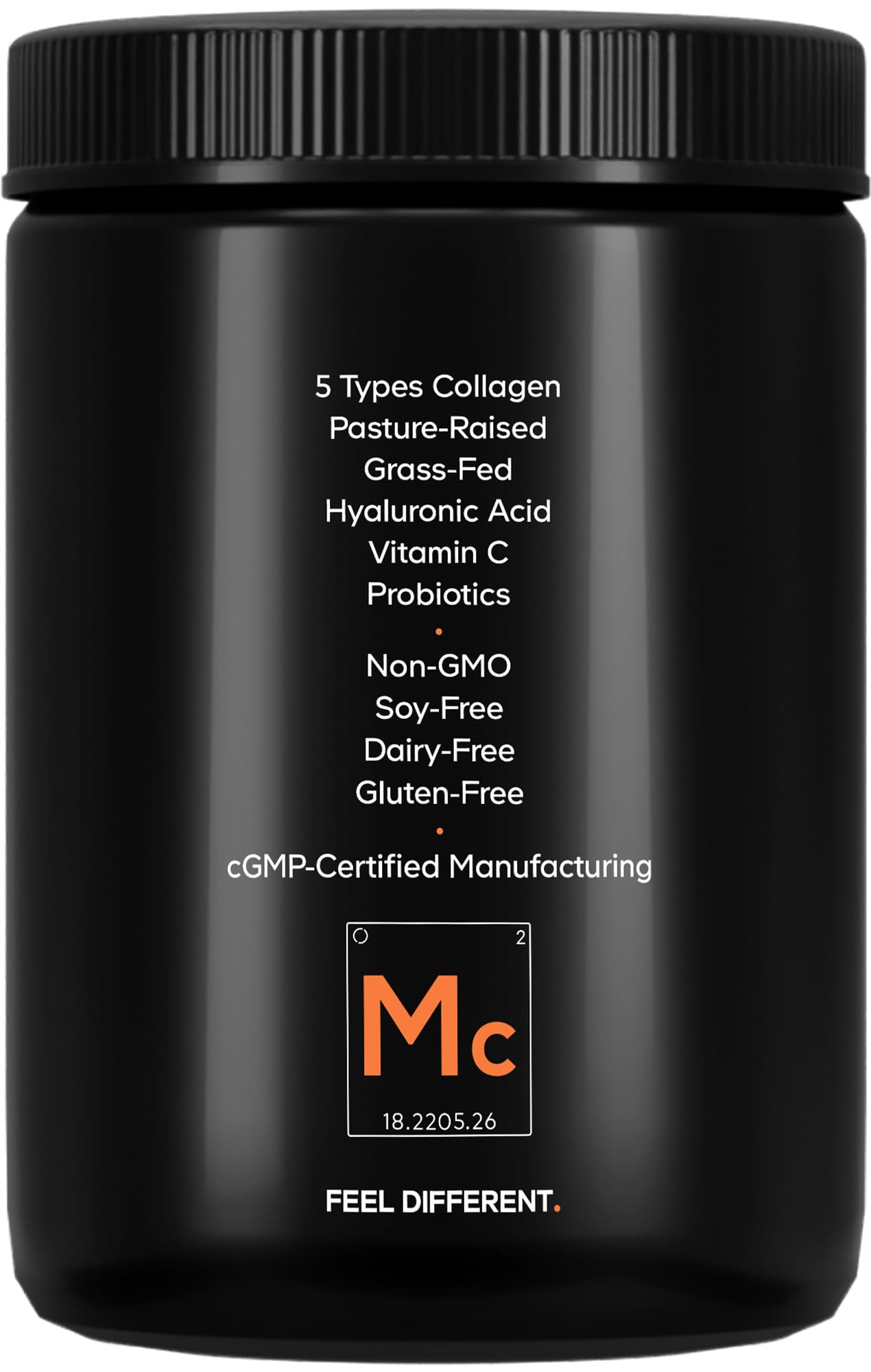 Codeage Multi Collagen Peptides Powder + Probiotics Black Edition, Vitamin C, Hyaluronic Acid Powder Supplement, Grass-Fed, Hydrolyzed, Zero Carbs, Type I, II, III, V & X, Unflavored, 10.58oz - dailyvitalstore