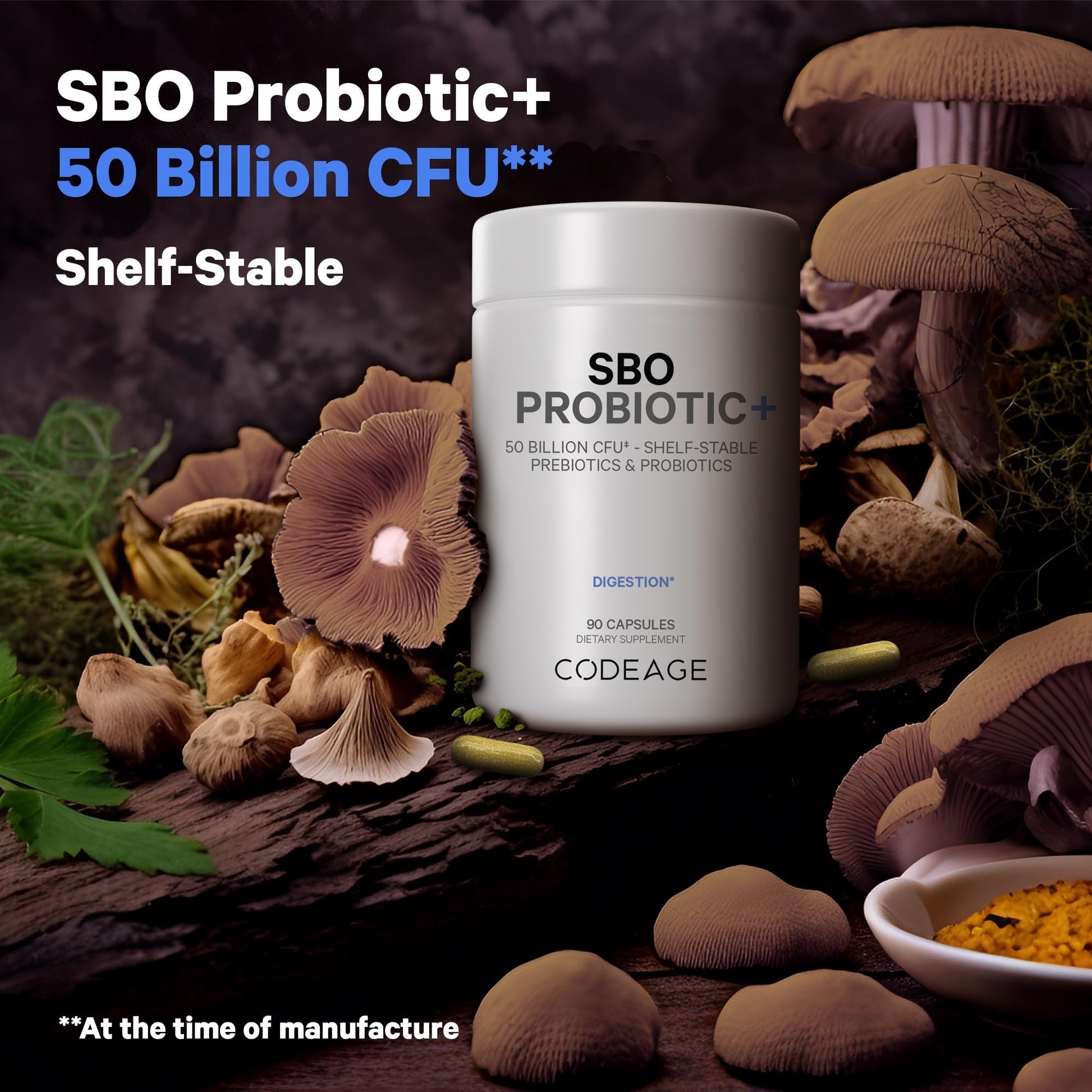 Codeage Multi Collagen Protein Capsules 5 Types, Ashwagandha Withania Somnifera & Organic Amla Berry + SBO Probiotic Blend 50 Billion CFU Bundle, Lactobacillus Plantarum, Bacillus Subtilis, Non-GMO - dailyvitalstore
