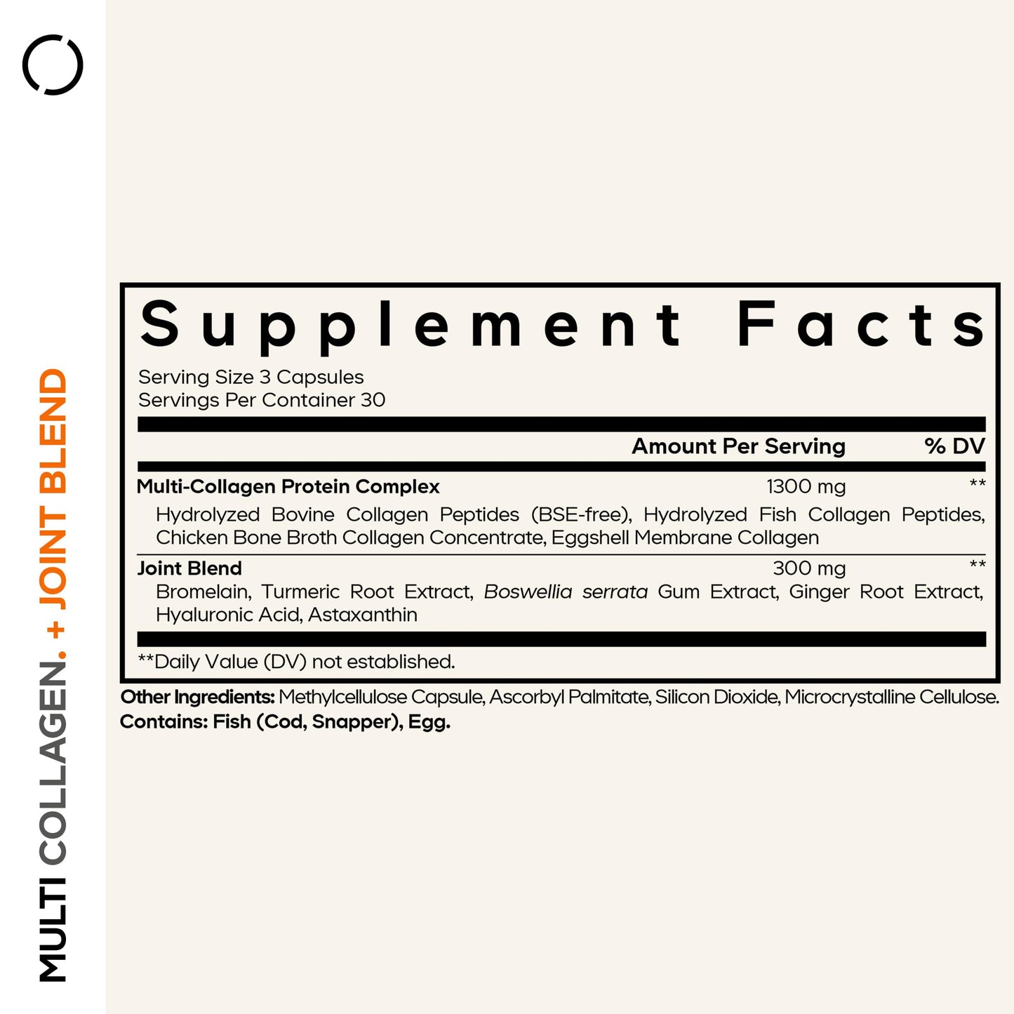 Codeage Multi Collagen Protein + Joint Blend Supplement, Hyaluronic Acid, Bromelain, Turmeric, Ginger, Boswellia, Astaxanthin - Hydrolyzed Bovine Collagen - 5 Collagen Types - Non-GMO - 90 Capsules - dailyvitalstore