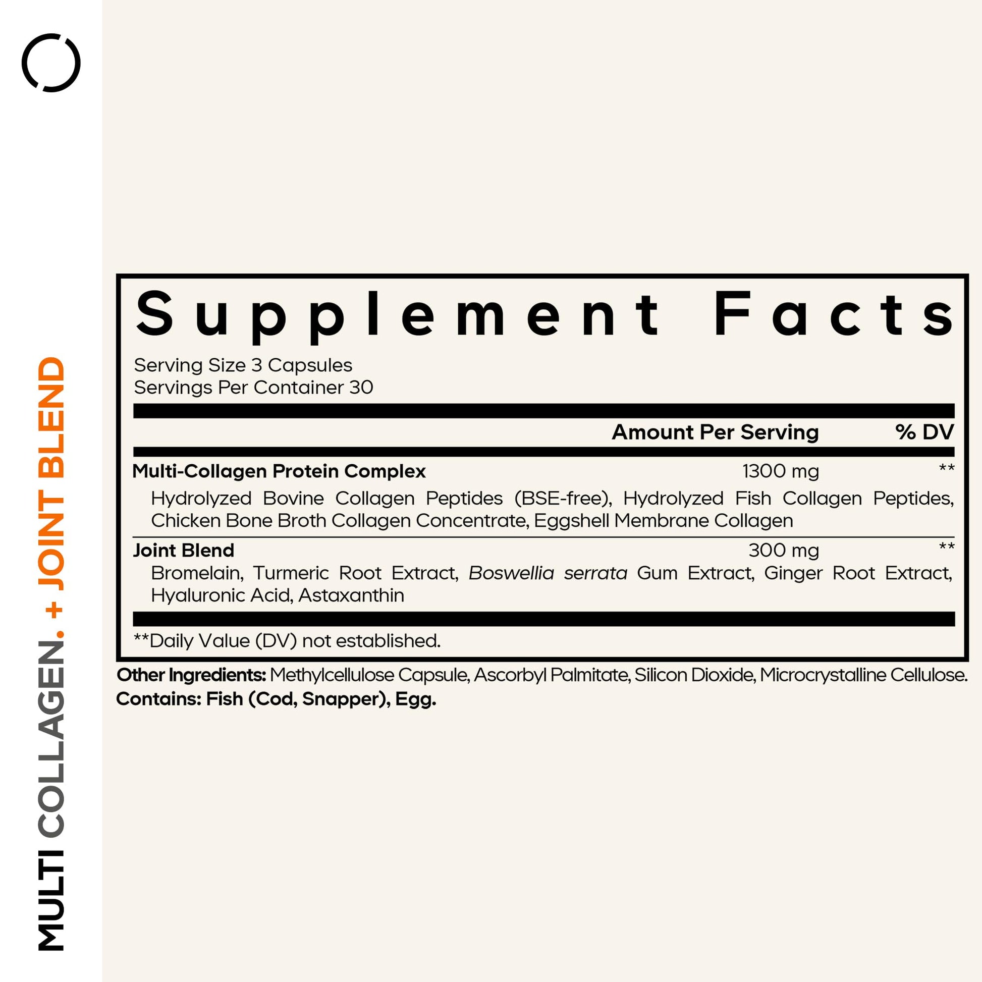 Codeage Multi Collagen Protein + Joint Blend Supplement, Hyaluronic Acid, Bromelain, Turmeric, Ginger, Boswellia, Astaxanthin - Hydrolyzed Bovine Collagen - 5 Collagen Types - Non-GMO - 90 Capsules - dailyvitalstore