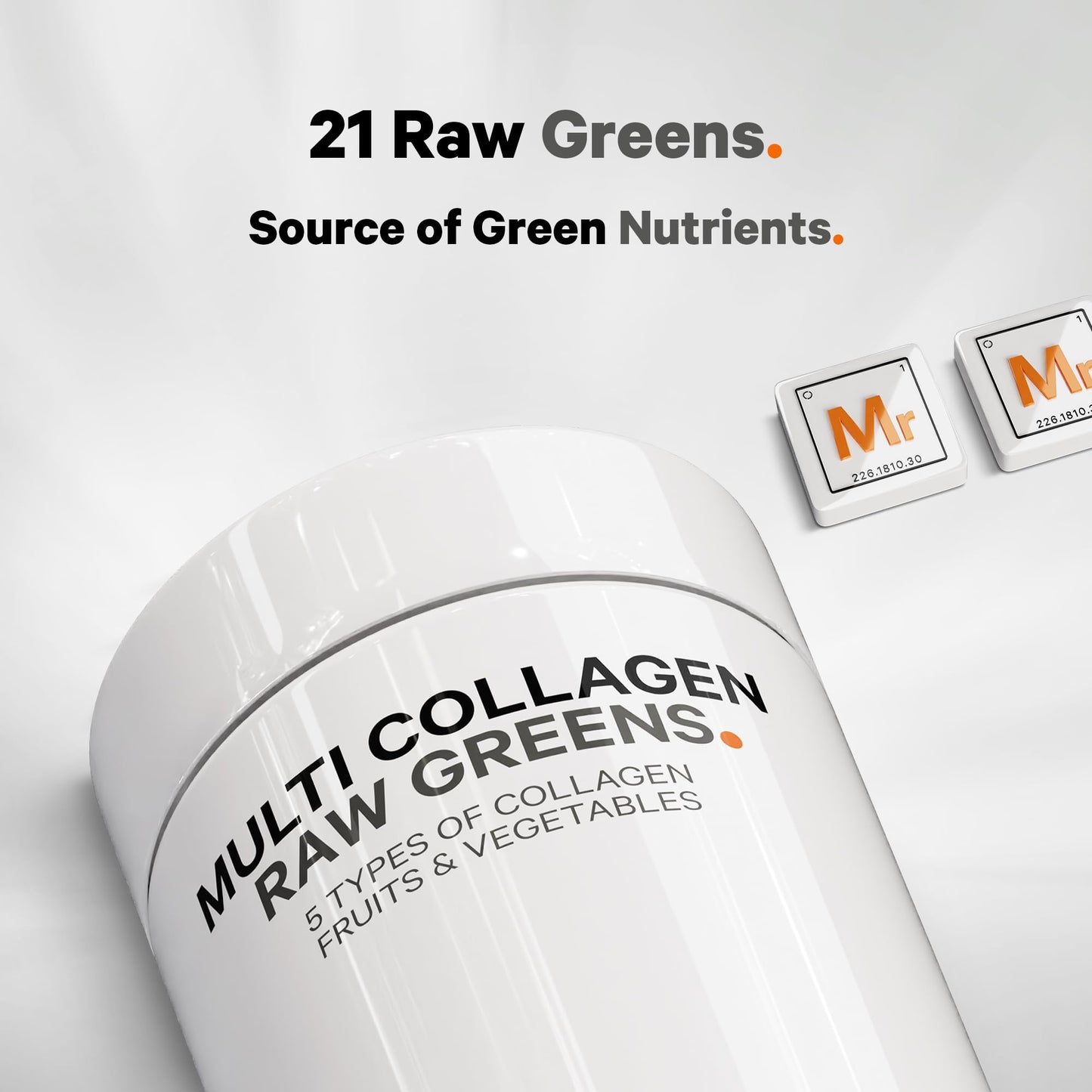 Codeage Multi Collagen Protein + Organic Raw Greens Superfood Capsules Supplement, 21 Fruits & Veggies, Grass-Fed Hydrolyzed Collagen Peptides, 5 Types All-in-One, 180 Count - dailyvitalstore