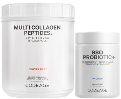 Codeage - Multi Collagen Protein + SBO Probiotics 50 Billion CFU Bundle - dailyvitalstore