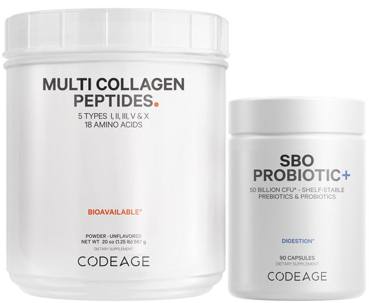Codeage - Multi Collagen Protein + SBO Probiotics 50 Billion CFU Bundle - dailyvitalstore