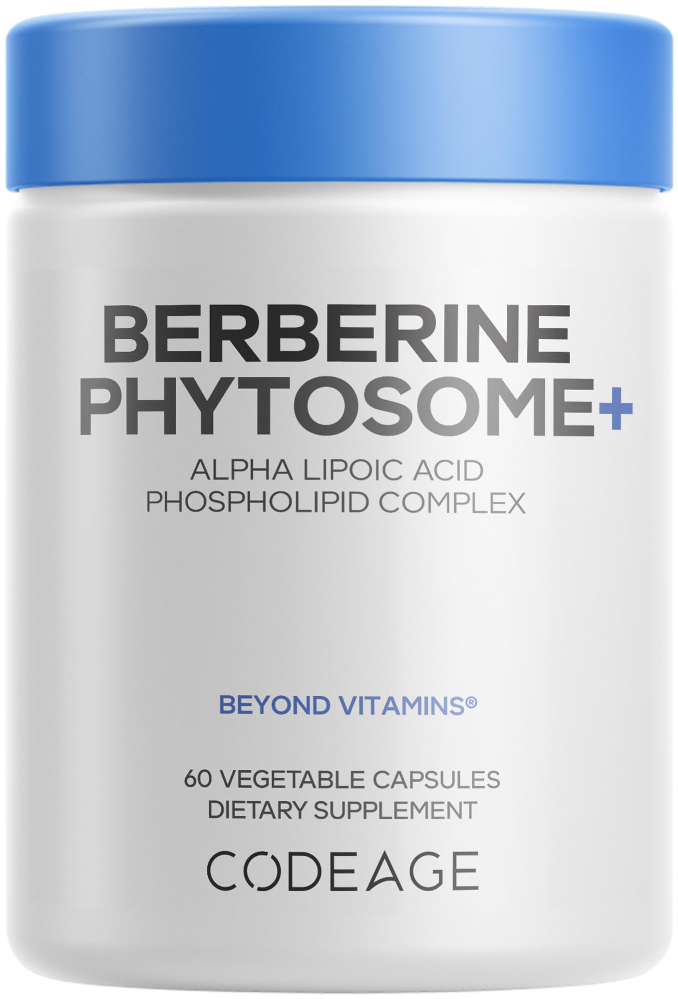 Codeage Phytosome Supplement - Berberine HCL, Alpha Lipoic Acid, Phospholipid Complex - 2-Month Supply - Berberine HCL - Berberine Hydrochloride - Gluten-Free, Non-GMO - 60 Capsules - dailyvitalstore
