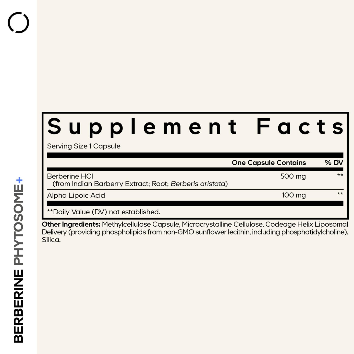 Codeage Phytosome Supplement - Berberine HCL, Alpha Lipoic Acid, Phospholipid Complex - 2-Month Supply - Berberine HCL - Berberine Hydrochloride - Gluten-Free, Non-GMO - 60 Capsules - dailyvitalstore