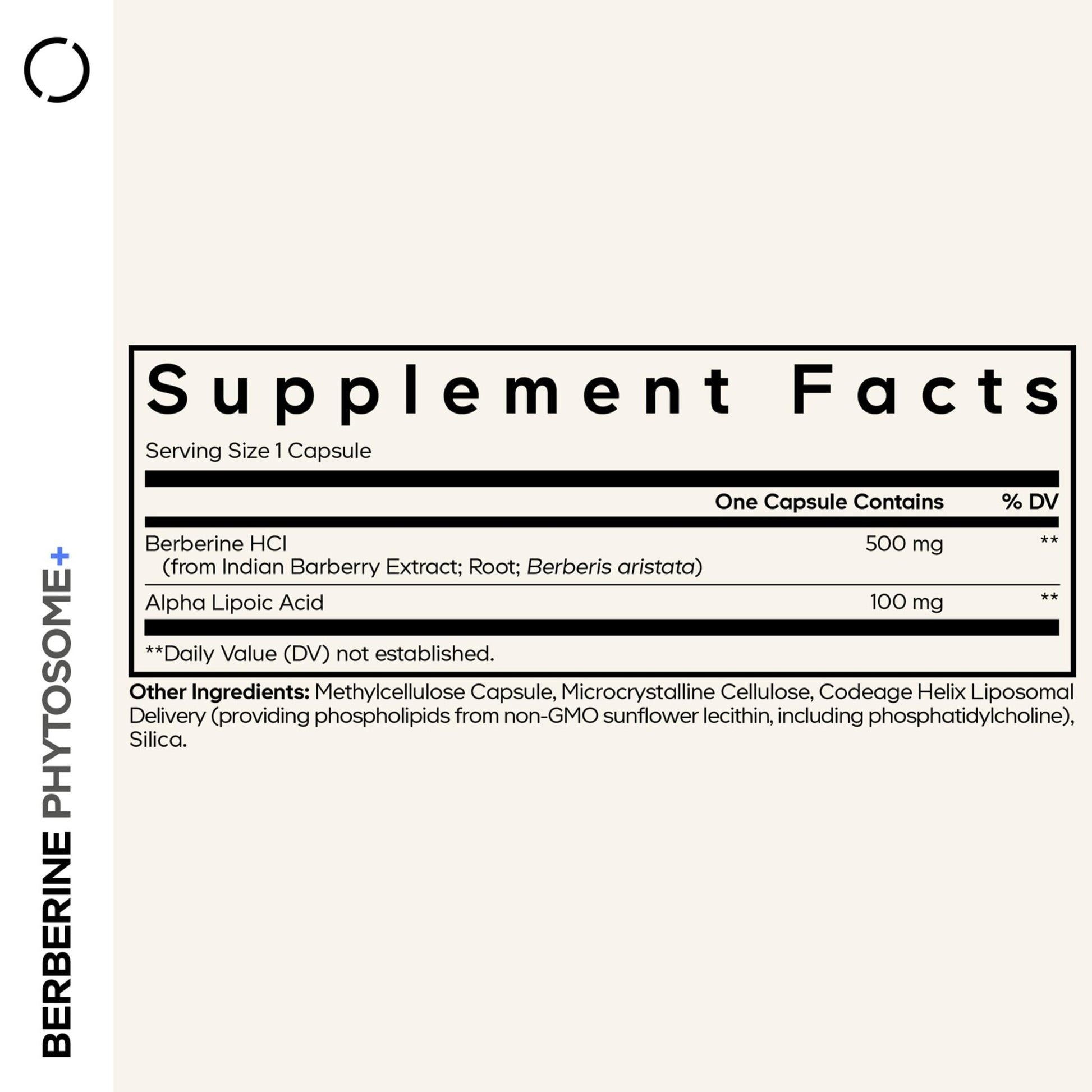 Codeage Phytosome Supplement - Berberine HCL, Alpha Lipoic Acid, Phospholipid Complex - 2-Month Supply - Berberine HCL - Berberine Hydrochloride - Gluten-Free, Non-GMO - 60 Capsules - dailyvitalstore