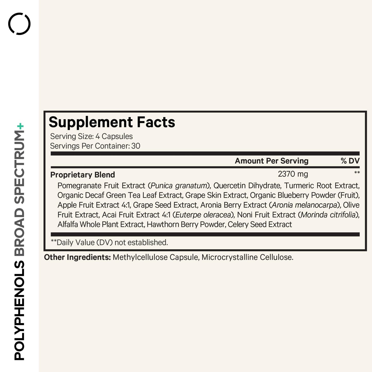 Codeage Polyphenols Broad Spectrum Supplement - Blend of 15 Berries, Fruits, and Botanical Extracts, Decaf Green Tea Leaf, Quercetin, Resveratrol, Pomegranate, Turmeric - Non-GMO - 120 Capsules - dailyvitalstore