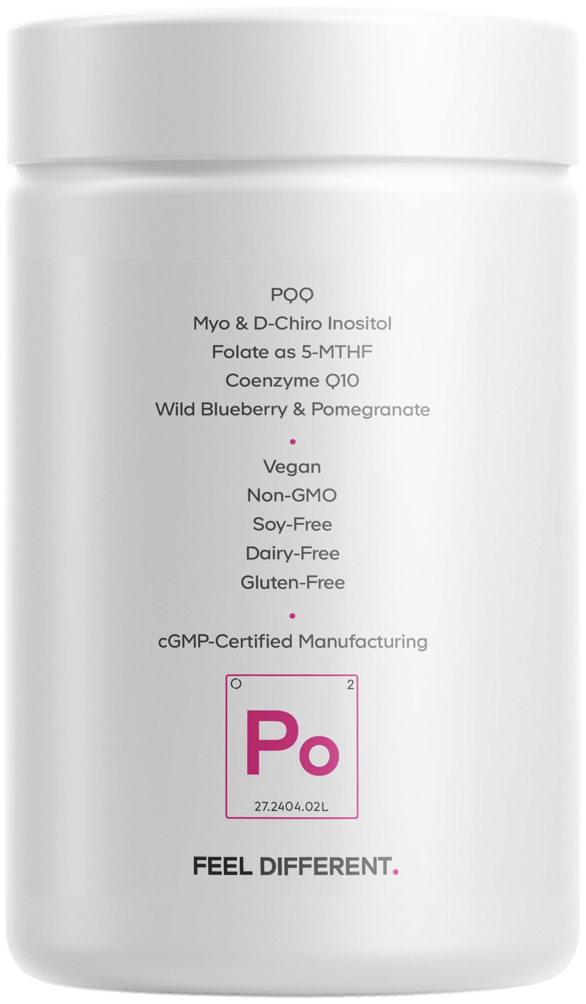 Codeage PQQ Ovarian Harmony+ Supplement - PQQ (Pyrroloquinoline Quinone), Myo-Inositol & D-Chiro-Inositol 40:1 Blend, Folate 5-MTHF, CoQ10, Wild Blueberry - Liposomal Delivery - Non-GMO - 120 Capsules - dailyvitalstore