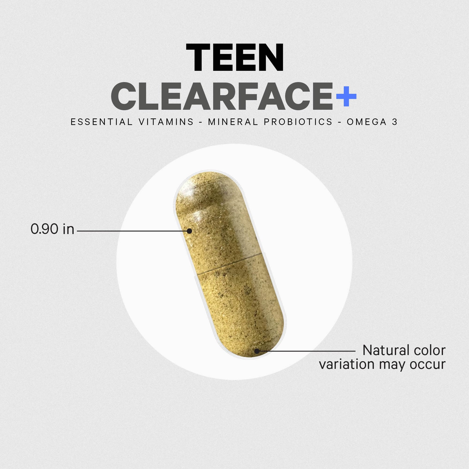 Codeage Teen Clearface Adolescent Face, Skin & Pimples, Vitamins A, C, D3, E, Pantothenic Acid, Niacin, Zinc Supplement Teenagers, Probiotics, L-Lysine, Omega-3, Oily Skin, Pores, Spots - 60 Capsules - dailyvitalstore
