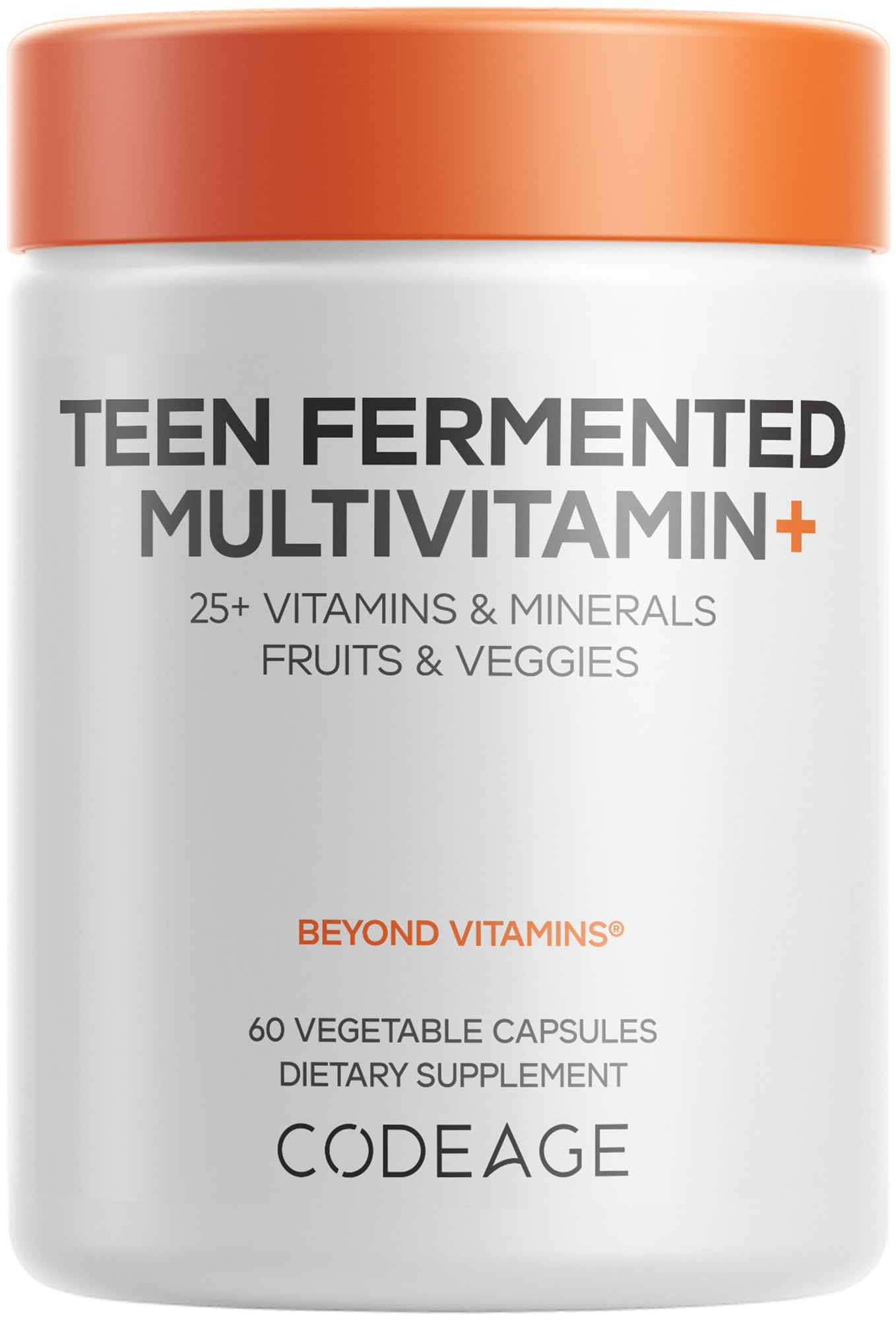 Codeage Teen Multivitamin Supplement – Daily Vitamins and Minerals for Teen Boys and Girls – Organic Whole Food Formula with Omega-3 and Vitamins A to K - 60 Capsules - dailyvitalstore