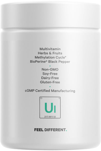 Codeage Ultra Life Telomeres Supplement - 5 MTHF Folate Vitamin B9, Vitamin B12 Methylcobalamin, Vitamin D3, L-Theanine, Ashwagandha - 3-Month Supply - DNA, Methylation Cycle - Non-GMO - 90 Capsules - dailyvitalstore