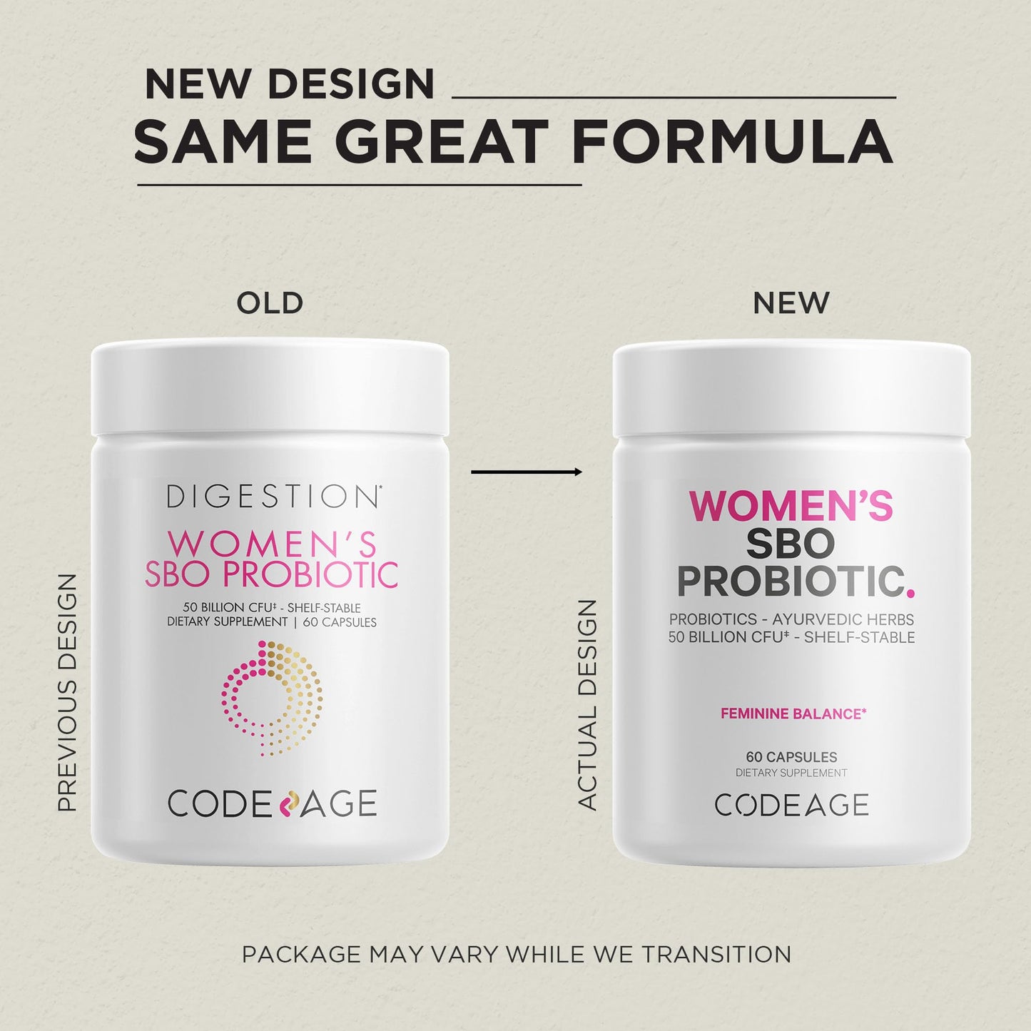 Codeage Women’s Probiotics Supplement - 50 Billion CFUs - SBO Probiotics & Prebiotics - Cranberries - Feminine Health - Fermented Botanical Blend, Whole Food Supplement - Vegan, Non-GMO - 60 Capsules - dailyvitalstore