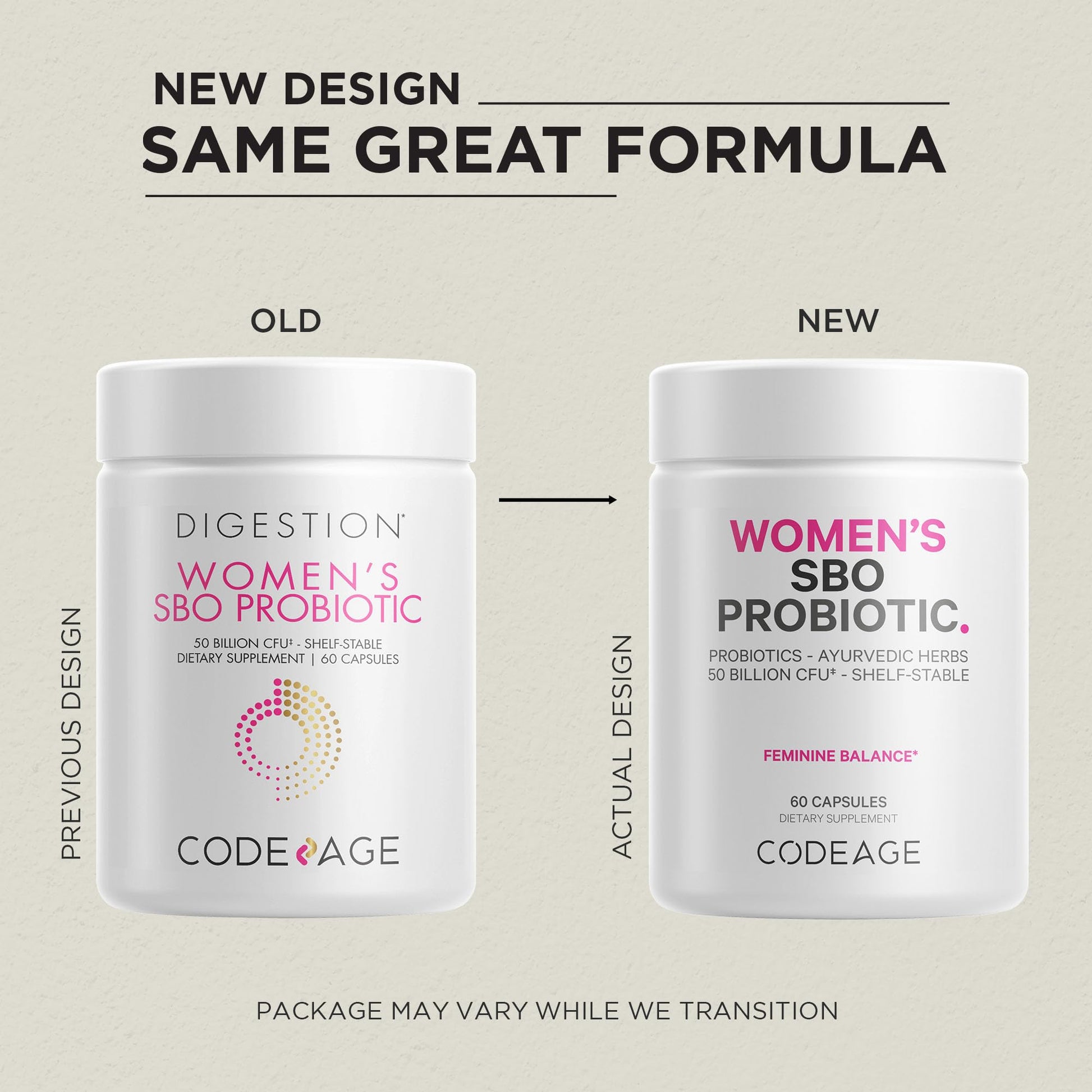 Codeage Women’s Probiotics Supplement - 50 Billion CFUs - SBO Probiotics & Prebiotics - Cranberries - Feminine Health - Fermented Botanical Blend, Whole Food Supplement - Vegan, Non-GMO - 60 Capsules - dailyvitalstore