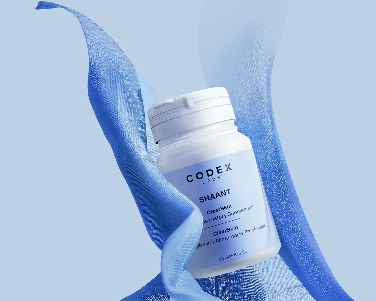 Codex Labs Shaant Clear Skin Supplement – 60 Vegan Capsules | Acne Probiotics with 9-Strain Blend, Green Tea EGCG & Guggul – Daily Support for Acne-Prone Skin & Clear Complexion - dailyvitalstore