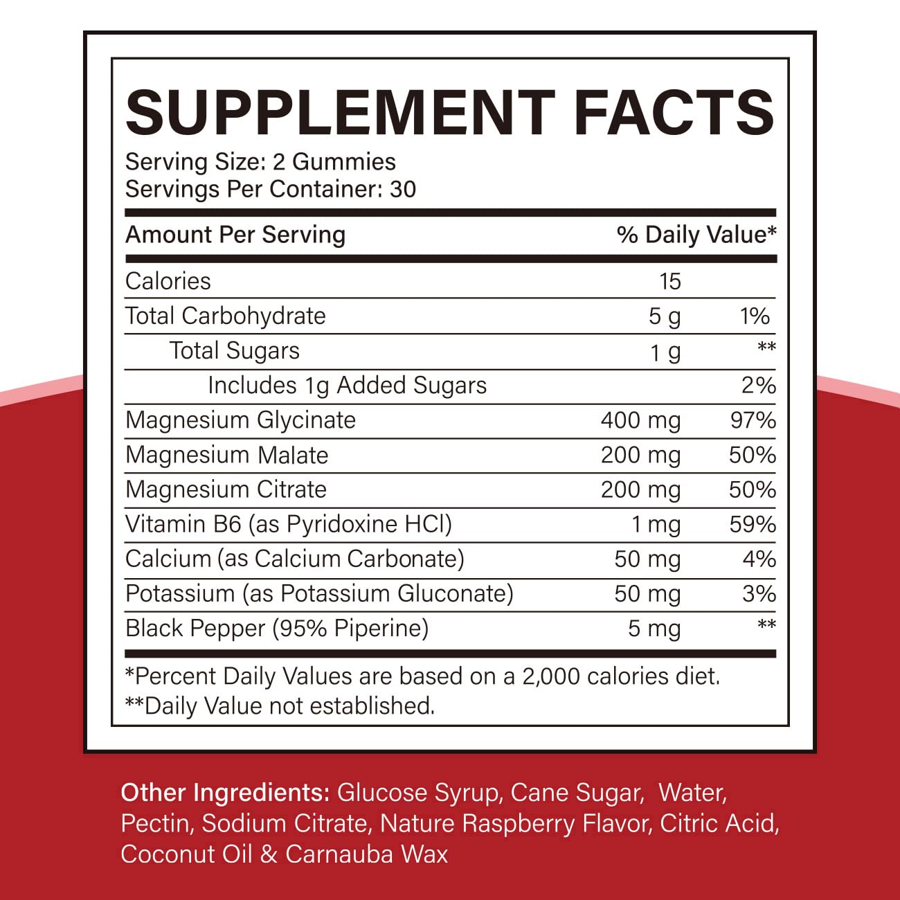 Cofure Triple Magnesium Complex 900 mg, Magnesium Glycinate, Citrate, Malate with Potassium, Calcium, Vitamin B6 for Calm & Sleep - Vegan, Non-GMO, Gluten Free - 120 Raspberry Gummies for Adults - dailyvitalstore
