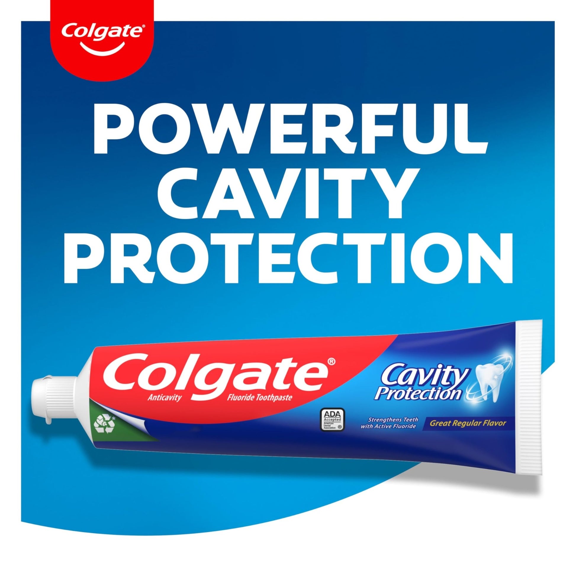 Colgate Cavity Protection Toothpaste with Fluoride, Minty Great Regular Flavor, Anti Cavity Toothpaste, 6 Pack, 6 Oz Tubes - dailyvitalstore
