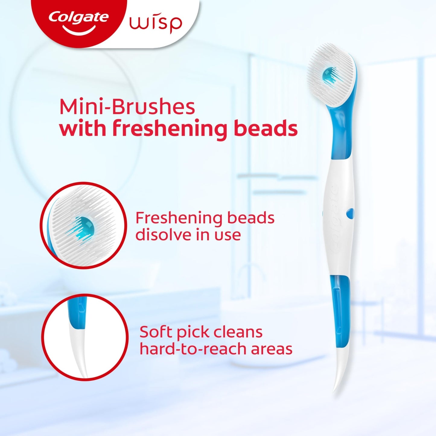 Colgate Max Fresh Wisp Disposable Mini Travel Toothbrushes, Peppermint, 24 Count (Pack of 4) - dailyvitalstore
