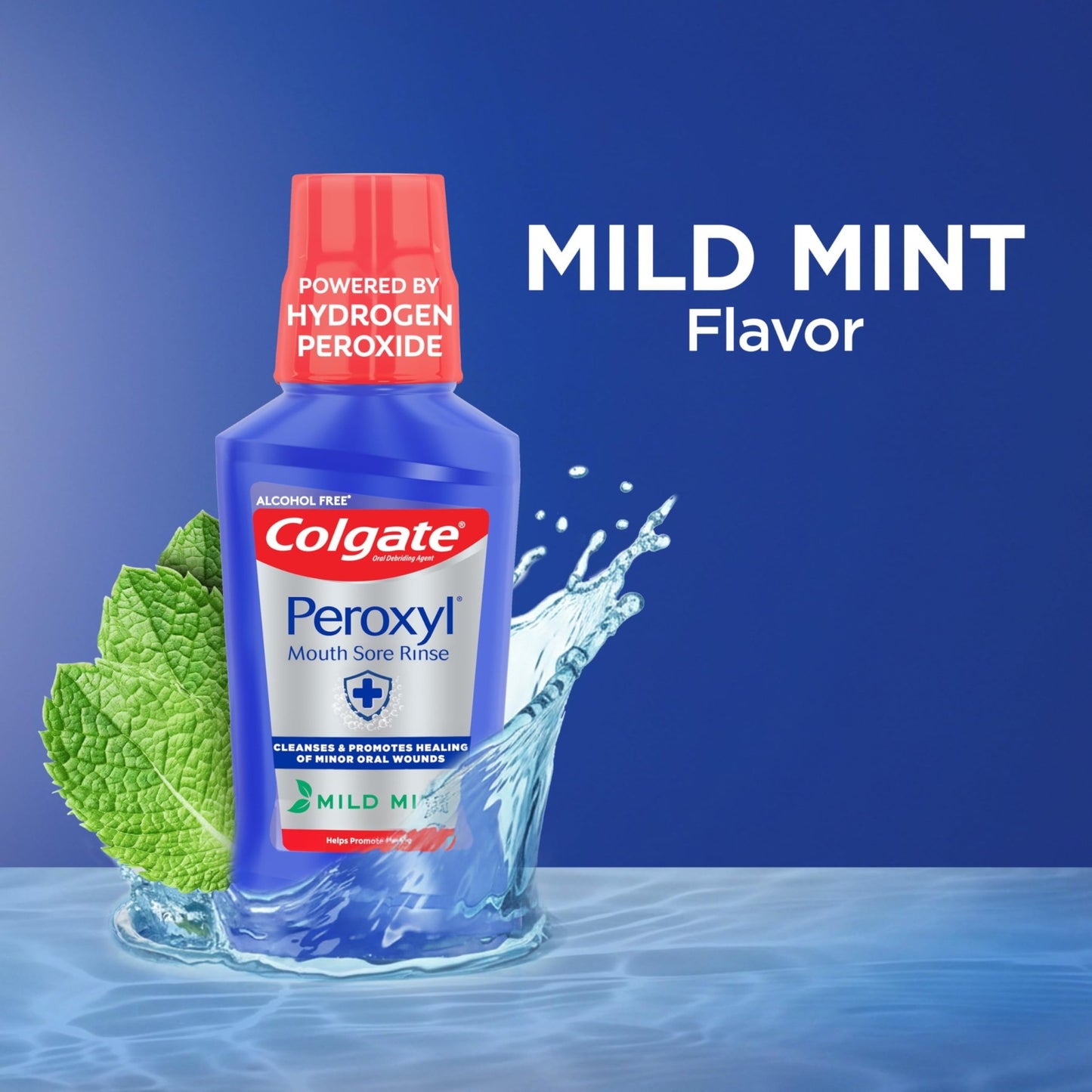Colgate Peroxyl Alcohol Free Mouthwash with 1.5% Hydrogen Peroxide, Mouth Sore Rinse for Canker Sores, Oral Irritations, - dailyvitalstore
