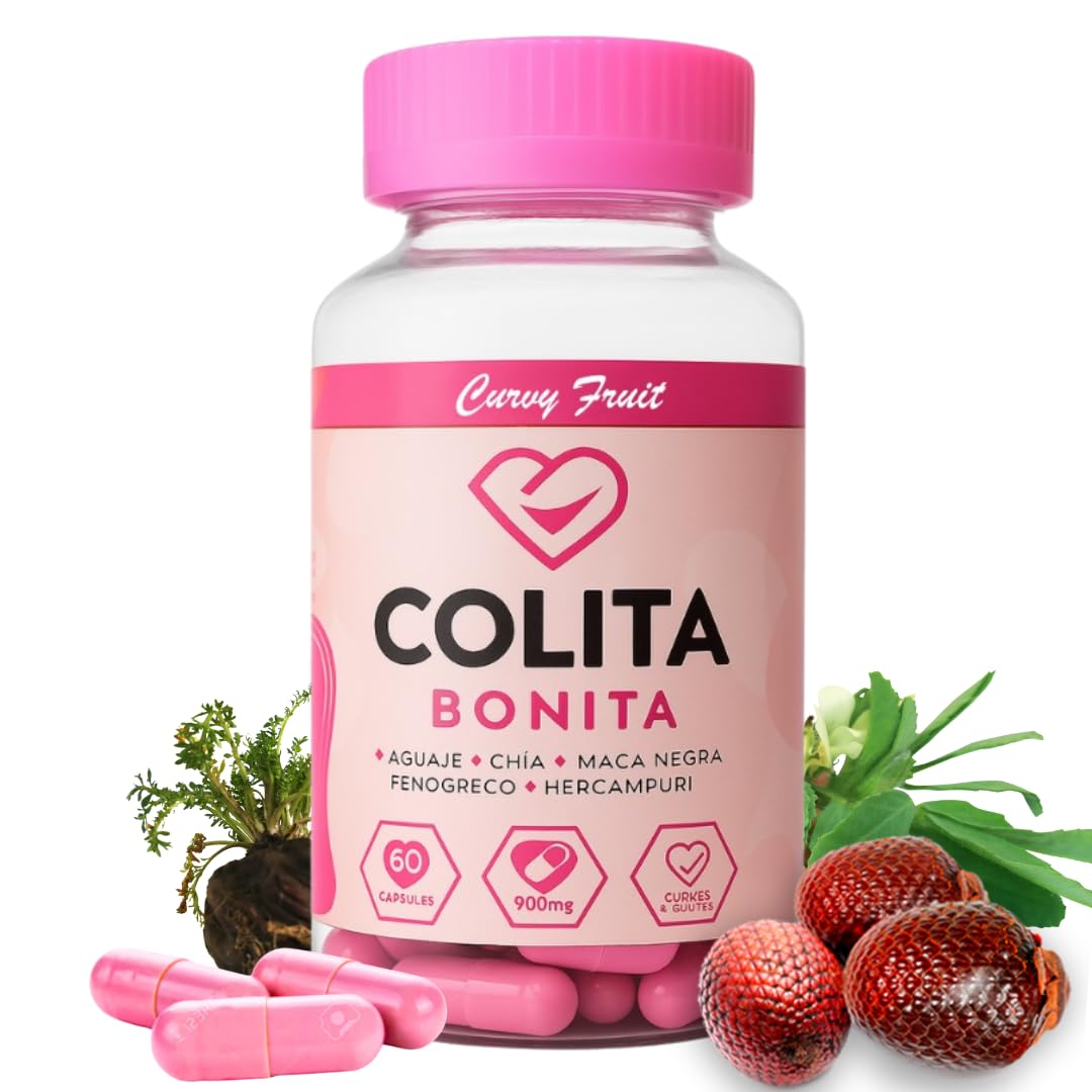 Colita Bonita – Aguaje, Black Maca & Fenugreek Pills – Natural Booty Growth & Hip Shaping Supplement – Supports Curves, Hormonal Balance & Waist Definition – 60 Capsules (30-Day Supply) - dailyvitalstore