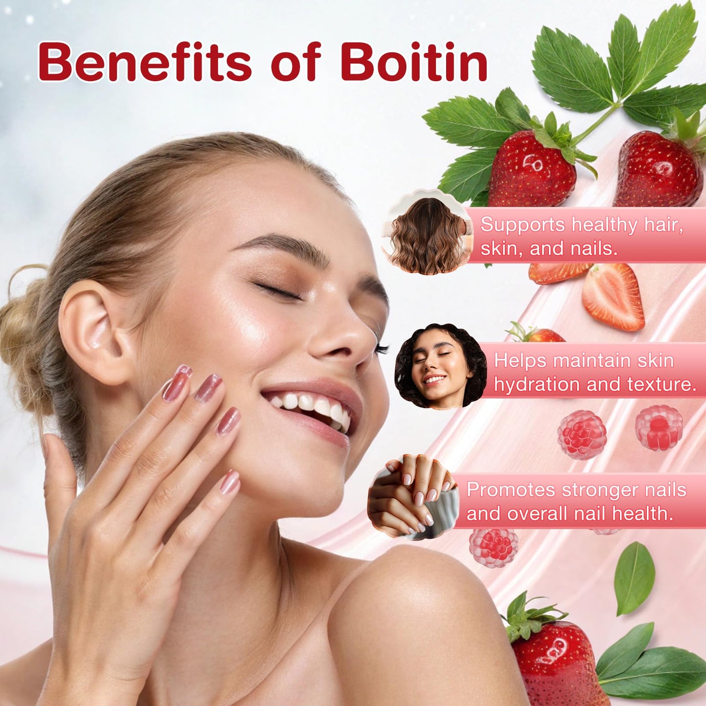Collagen Gummies-Collagen for Women Men with 1500 mg Collagen Peptides Type I,II,III,V,X, 1000mg NAD, 15000 mcg Biotin, Daily Collagen Supplement Protein Gummies for Hair Skin Nails, Sugar Free - dailyvitalstore