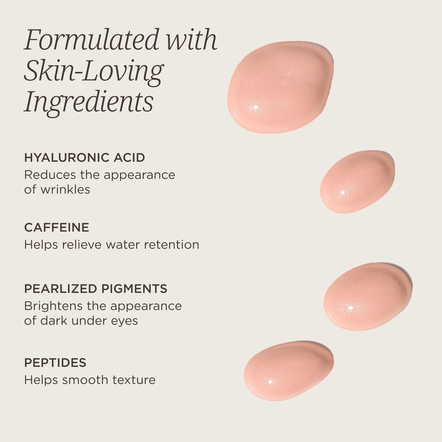COLLEEN ROTHSCHILD Illuminating Tinted Eye Cream | Instant Brightening Effect | Nourishes & Targets Dark Circles | With Hyaluronic Acid, Caffeine, Pearlized Pigments & Peptides (0.5 fl oz) - dailyvitalstore