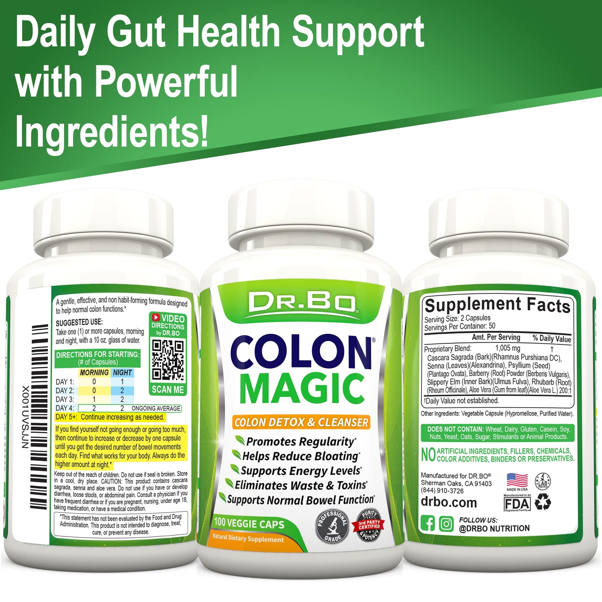 Colon Cleanse Detox Formula - Natural Bowel Cleanser Pills for Intestinal Bloating & Fast Digestive Cleansing - Daily Constipation Relief Supplement Gut - dailyvitalstore