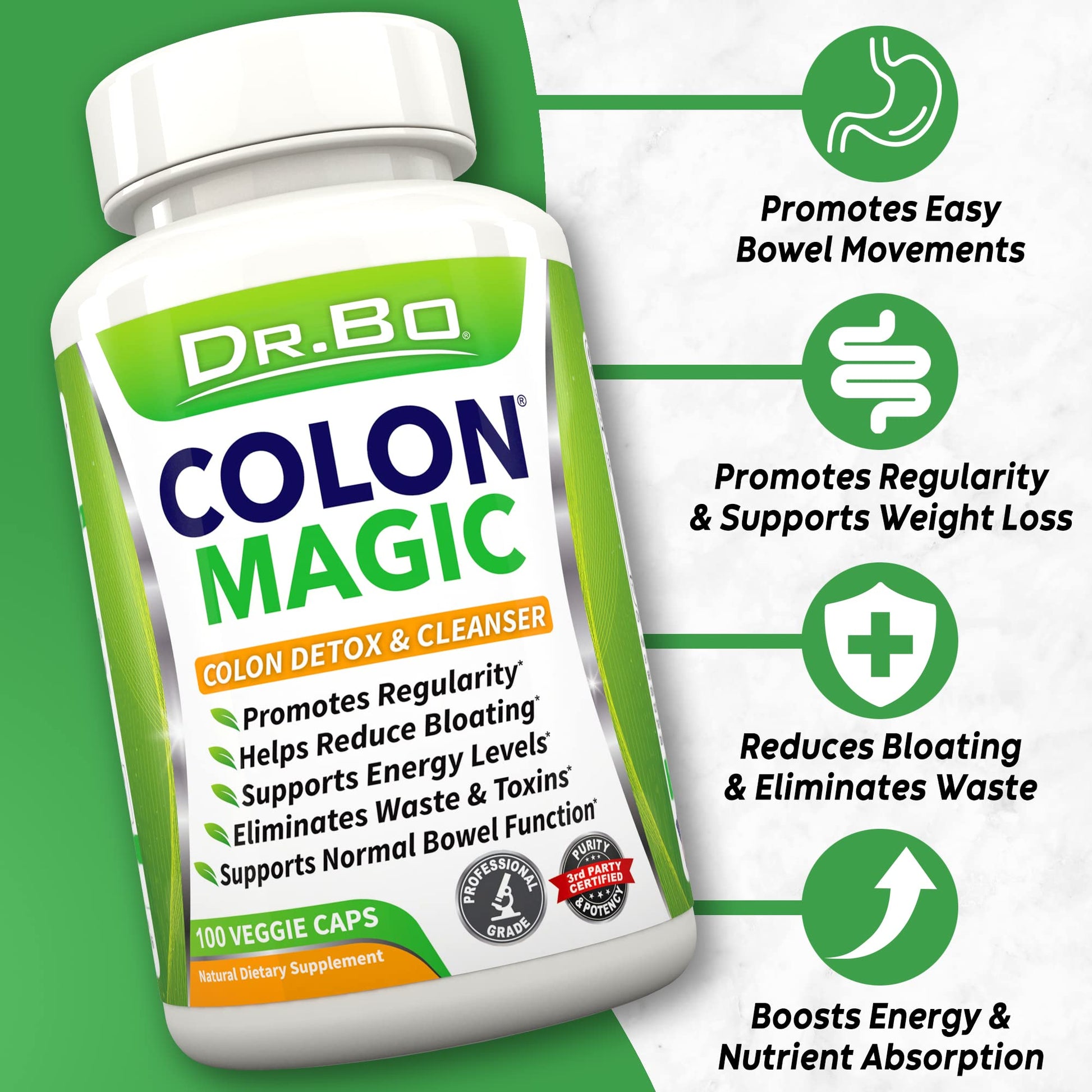 Colon Cleanse Detox Formula - Natural Bowel Cleanser Pills for Intestinal Bloating & Fast Digestive Cleansing - Daily Constipation Relief Supplement Gut - dailyvitalstore
