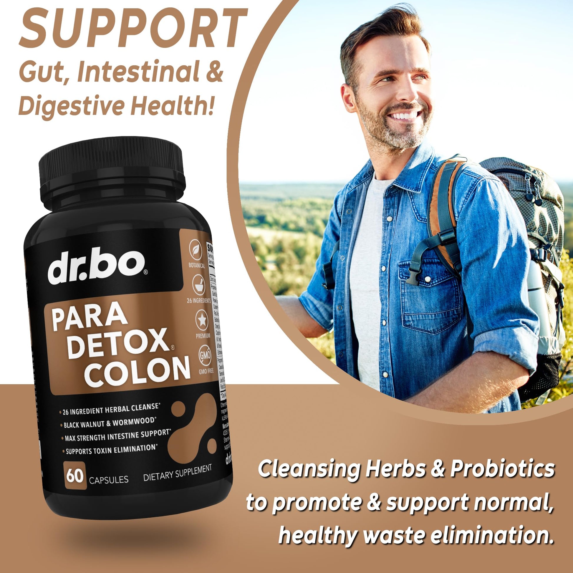 Colon Cleanse Pills Body Detox - Intestinal Guard Cleanser for Stomach - Natural Weight Flush Cleaner Supplement Complex, Women Men Kids, Herbal Wormwood - dailyvitalstore