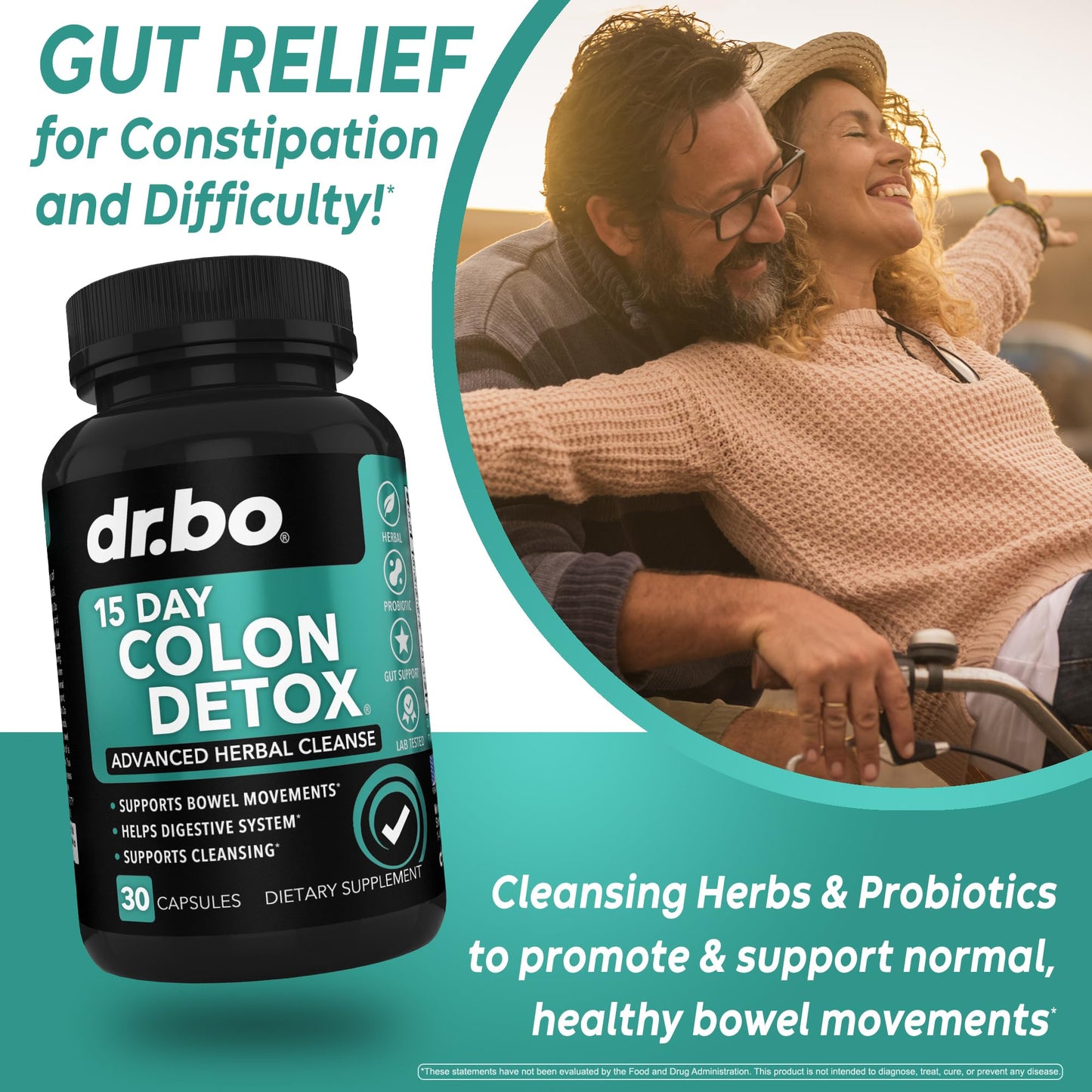 Colon Cleanser Detox for Weight Flush - 15 Day Intestinal Cleanse Pills & Probiotic - Fast Natural Laxative for Constipation Relief - Bowel Movement Supplements for Stomach Bloating, Gut Loss Support - dailyvitalstore