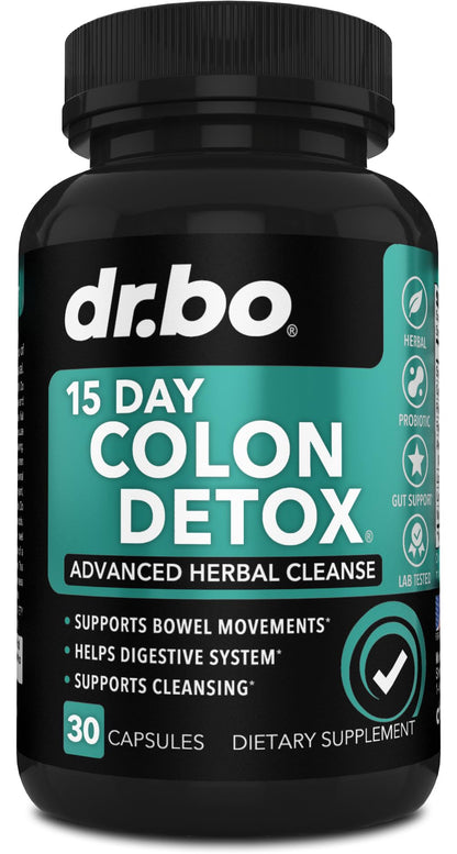 Colon Cleanser Detox for Weight Flush - 15 Day Intestinal Cleanse Pills & Probiotic - Fast Natural Laxative for Constipation Relief - Bowel Movement Supplements for Stomach Bloating, Gut Loss Support - dailyvitalstore