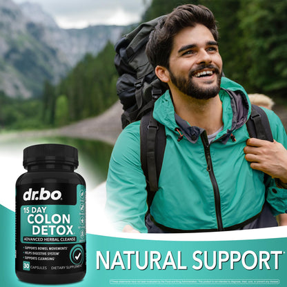 Colon Cleanser Detox for Weight Flush - 15 Day Intestinal Cleanse Pills & Probiotic - Fast Natural Laxative for Constipation Relief - Bowel Movement Supplements for Stomach Bloating, Gut Loss Support - dailyvitalstore