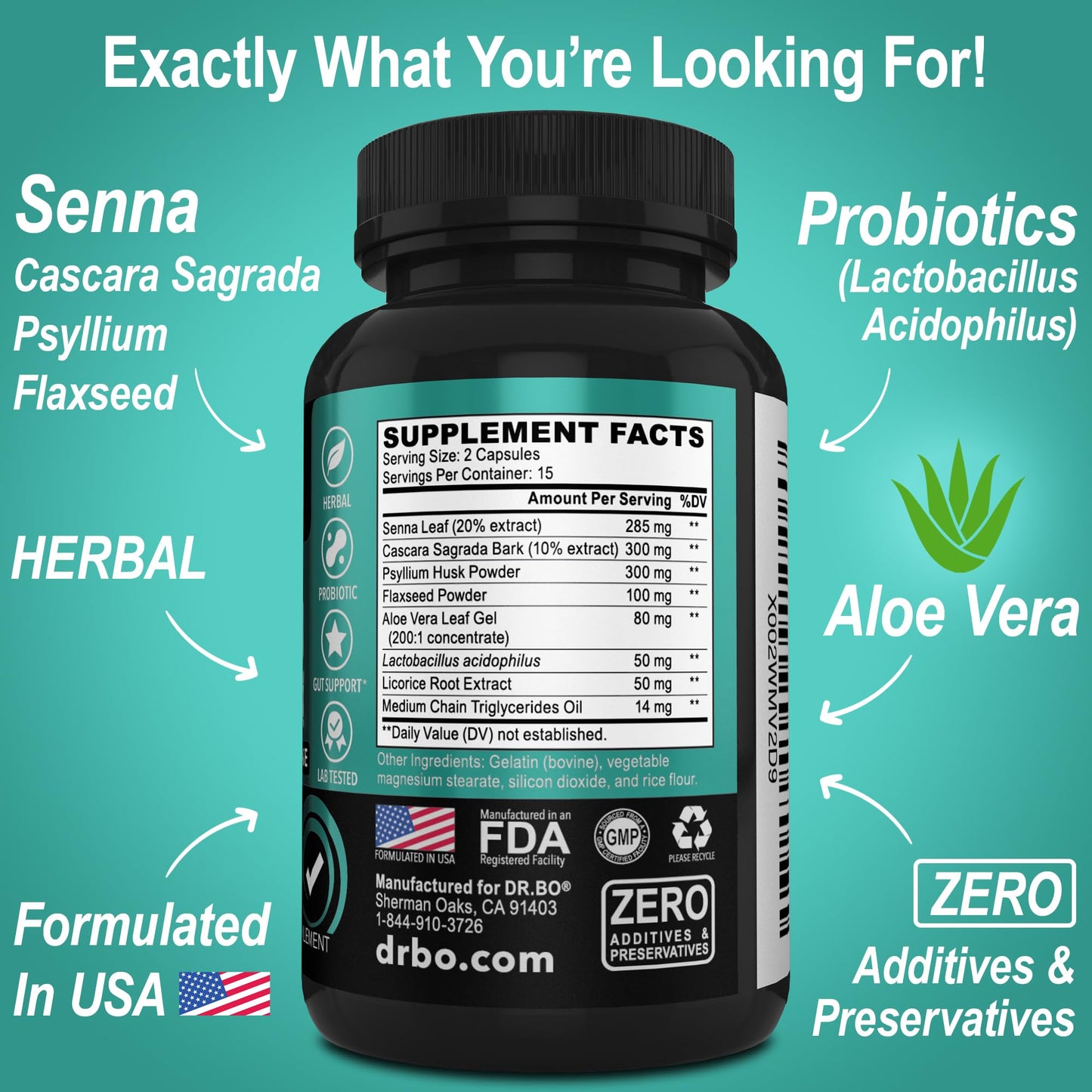 Colon Cleanser Detox for Weight Flush - 15 Day Intestinal Cleanse Pills & Probiotic - Fast Natural Laxative for Constipation Relief - Bowel Movement Supplements for Stomach Bloating, Gut Loss Support - dailyvitalstore