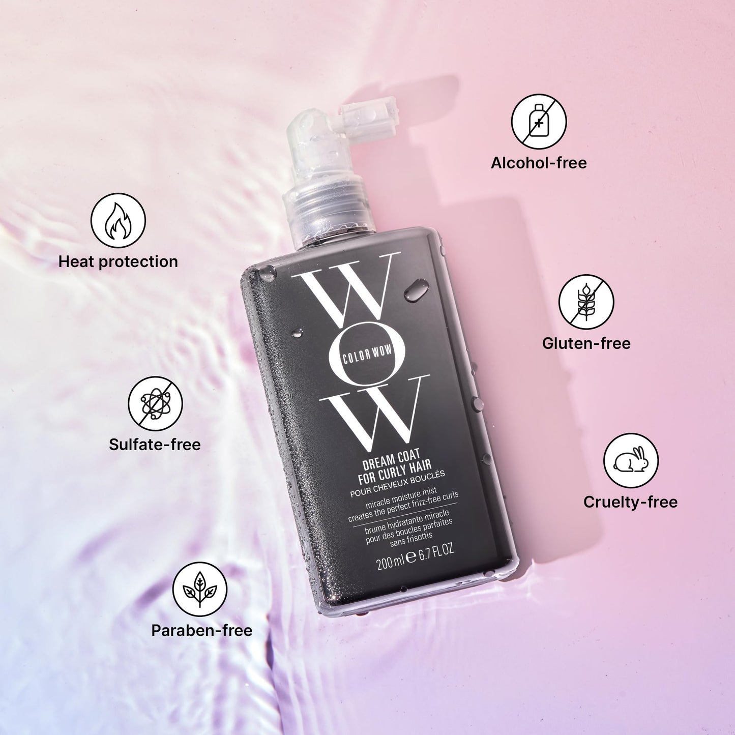 COLOR WOW Dream Coat for Curly Hair – Frizz-Free Curls Made Easy, Moisture-Boosting Spray, Curl-Enhancing Formula - dailyvitalstore
