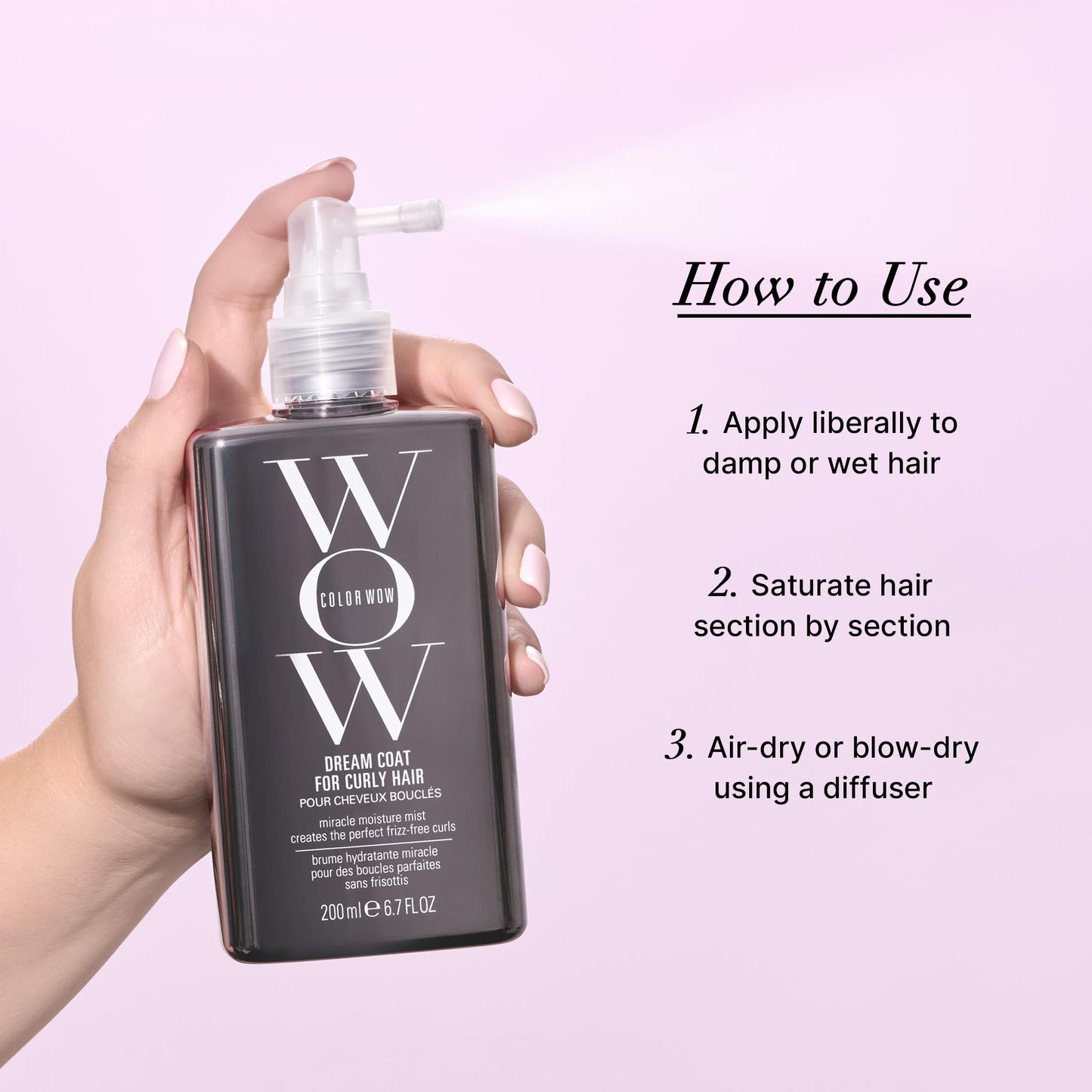 COLOR WOW Dream Coat for Curly Hair – Frizz-Free Curls Made Easy, Moisture-Boosting Spray, Curl-Enhancing Formula - dailyvitalstore