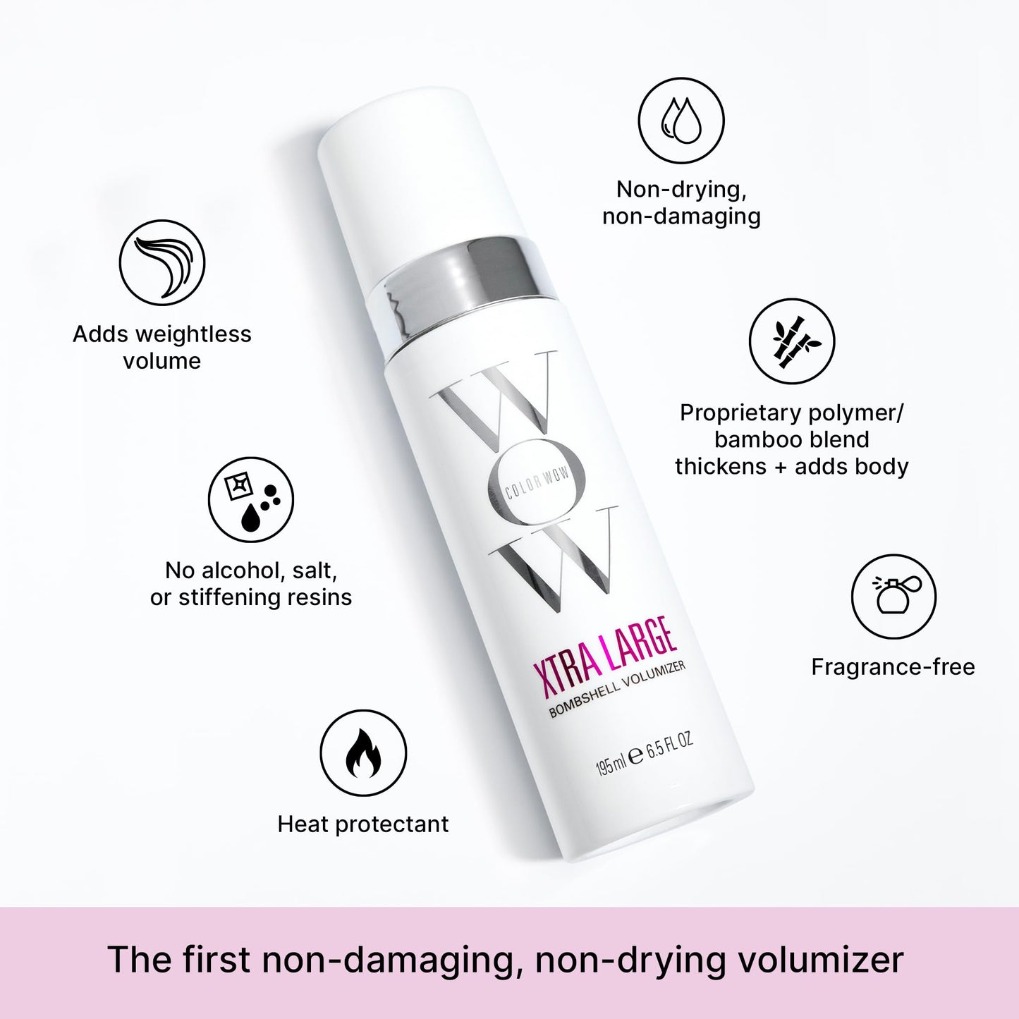 COLOR WOW Xtra Large Bombshell Volumizer, 6.7 fl oz – New Alcohol-Free Technology for Lasting Volume and Thickness - dailyvitalstore
