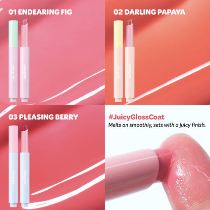 COLORGRAM Fruity Glass Stick 02 DARLING PAPAYA | Long-Lasting Juicy Lip Tint with Radiant, Glossy Finish | Melting Syrupy Texture for Vibrant, Hydrated Lips | Non-Sticky Shine - dailyvitalstore