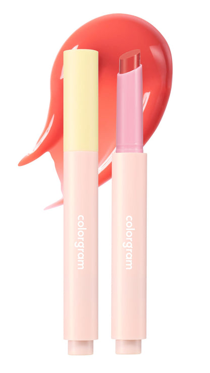 COLORGRAM Fruity Glass Stick 02 DARLING PAPAYA | Long-Lasting Juicy Lip Tint with Radiant, Glossy Finish | Melting Syrupy Texture for Vibrant, Hydrated Lips | Non-Sticky Shine - dailyvitalstore