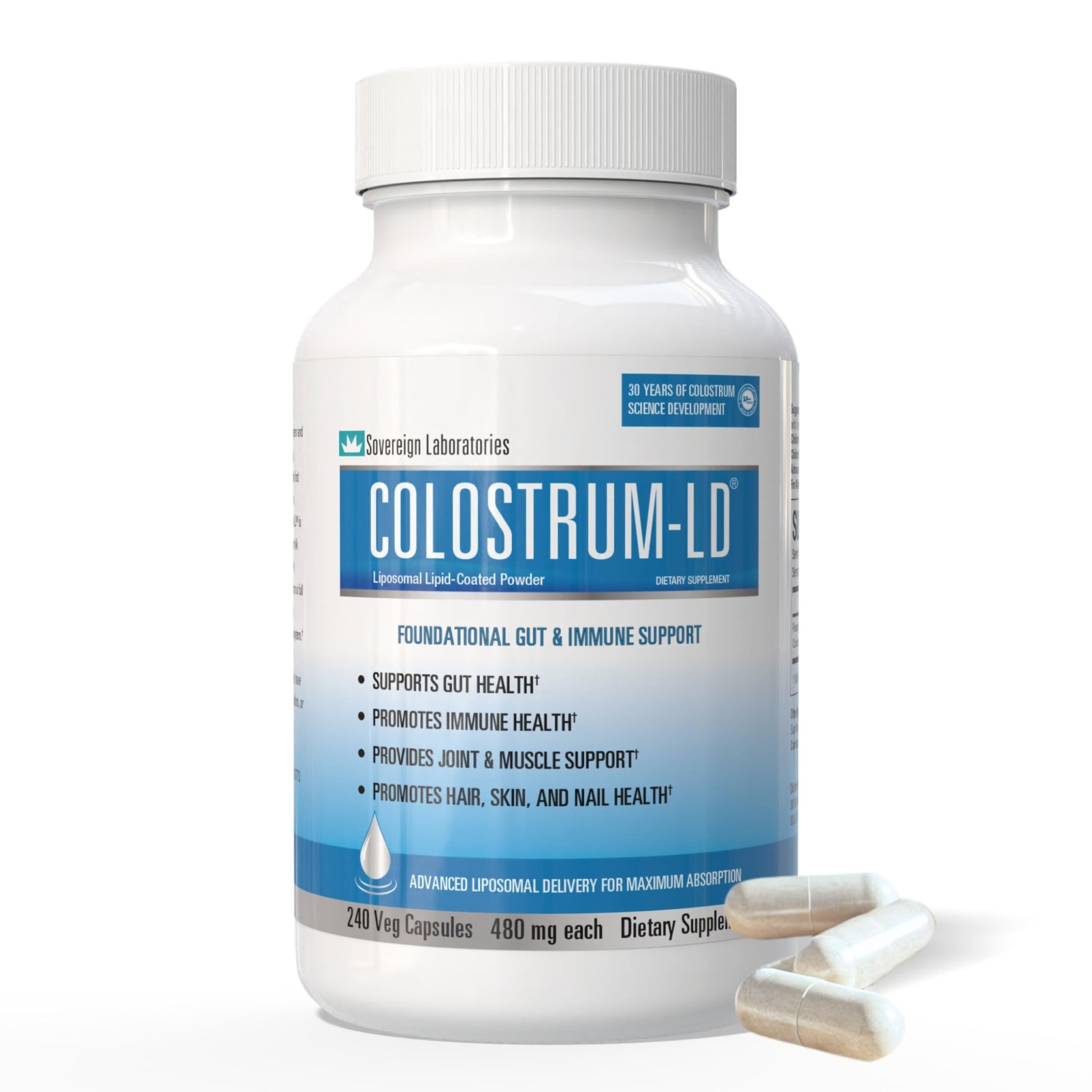 Colostrum-LD Capsules Colostrum with Liposomal Delivery - High Absorption - 240 Capsules - dailyvitalstore