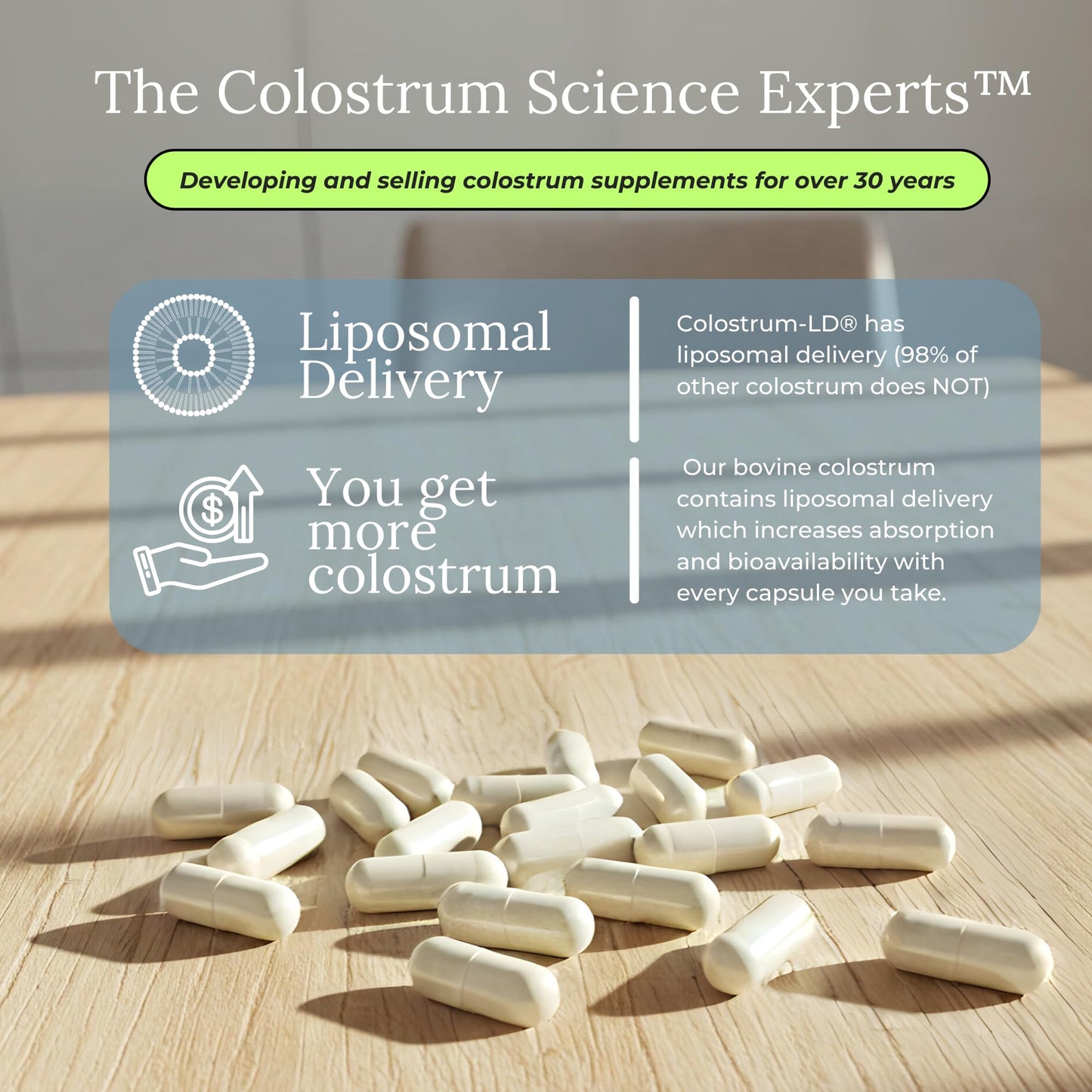Colostrum-LD Capsules Colostrum with Liposomal Delivery - High Absorption - 240 Capsules - dailyvitalstore