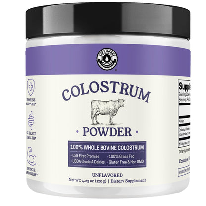 Colostrum Powder – USA Sourced Bovine Colostrum for Humans for Immune Support, Gut Health, Muscle Recovery - Single Ingredient, No Additives, Grass Fed, Non-GMO Colostrum Supplement for Women and Men - dailyvitalstore