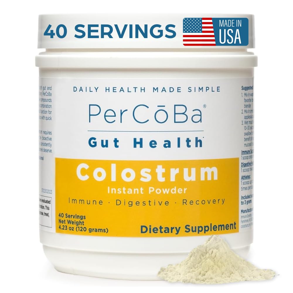 Colostrum Supplement for Gut Health, Bloating, Hair Growth, Muscle Recovery, Immune Support - Unflavored Bovine Colostrum Powder Made in USA, Non-GMO, Gluten Free, 120 Grams Per Serving - 40 Servings - dailyvitalstore