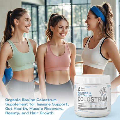 Colostrum Supplement Powder for Humans - Organic Bovine Colostrum Supplement for Gut Health, Hair Growth, Beauty, - dailyvitalstore