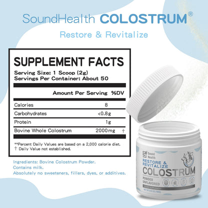 Colostrum Supplement Powder for Humans - Organic Bovine Colostrum Supplement for Gut Health, Hair Growth, Beauty, - dailyvitalstore
