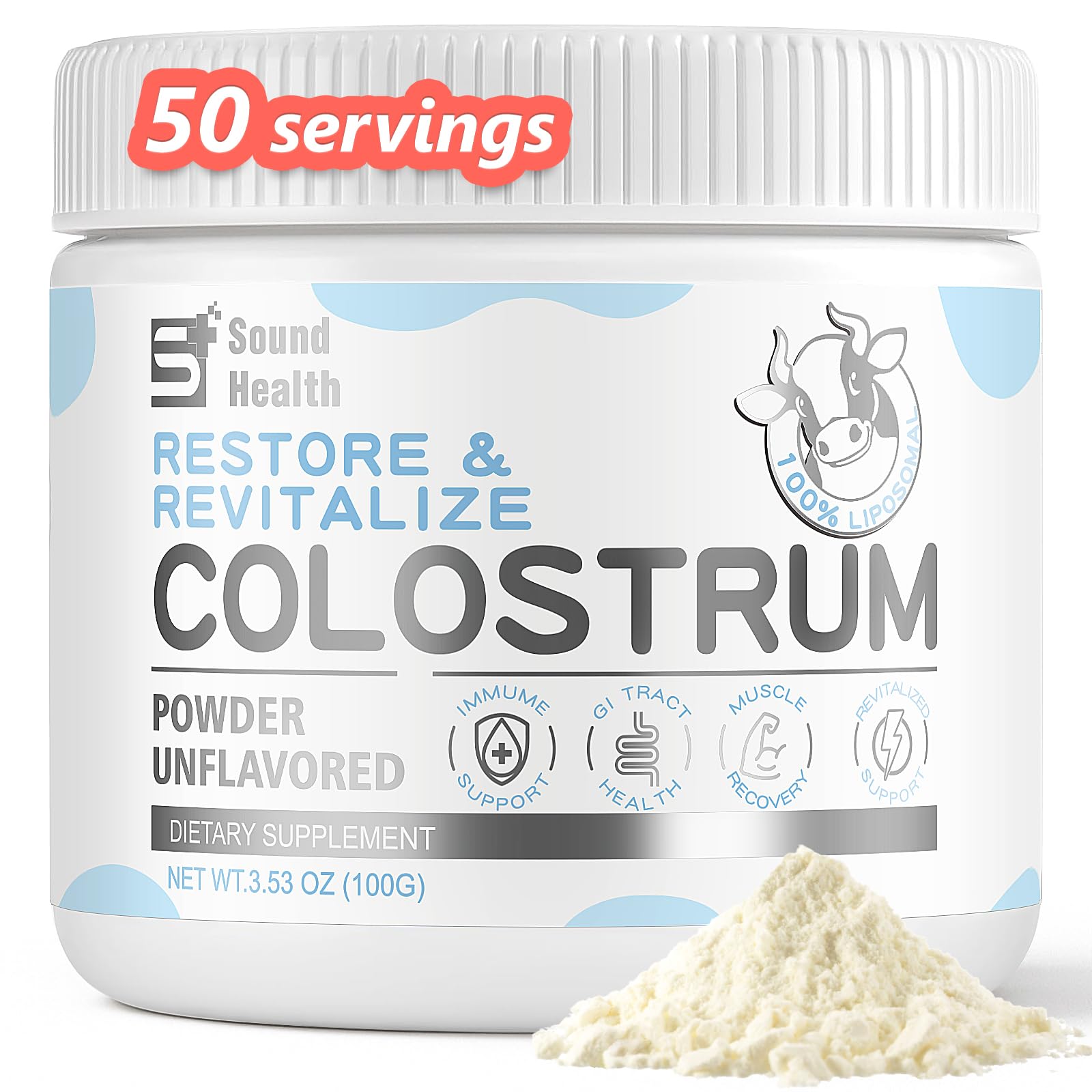 Colostrum Supplement Powder for Humans - Organic Bovine Colostrum Supplement for Gut Health, Hair Growth, Beauty, - dailyvitalstore