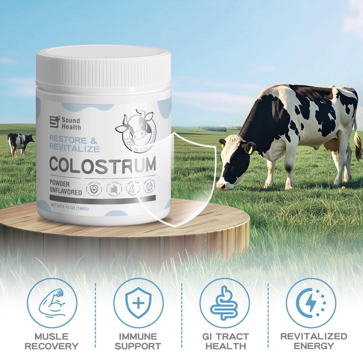 Colostrum Supplement Powder for Humans - Organic Bovine Colostrum Supplement for Gut Health, Hair Growth, Beauty, and Immune Support - dailyvitalstore
