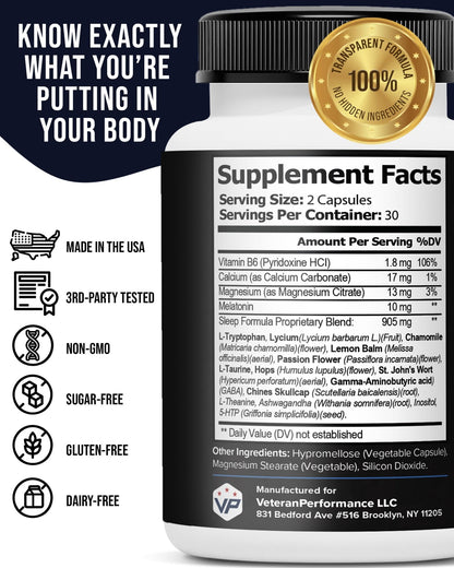 Combat ZZZ 4-in-1 Sleep Aid with Melatonin, Magnesium & L-Theanine – Non-Groggy Formula for Deep Sleep & Restful Recovery – Veteran-Founded, Made in USA (60 Capsules) | Sleep Aid for Adults - dailyvitalstore