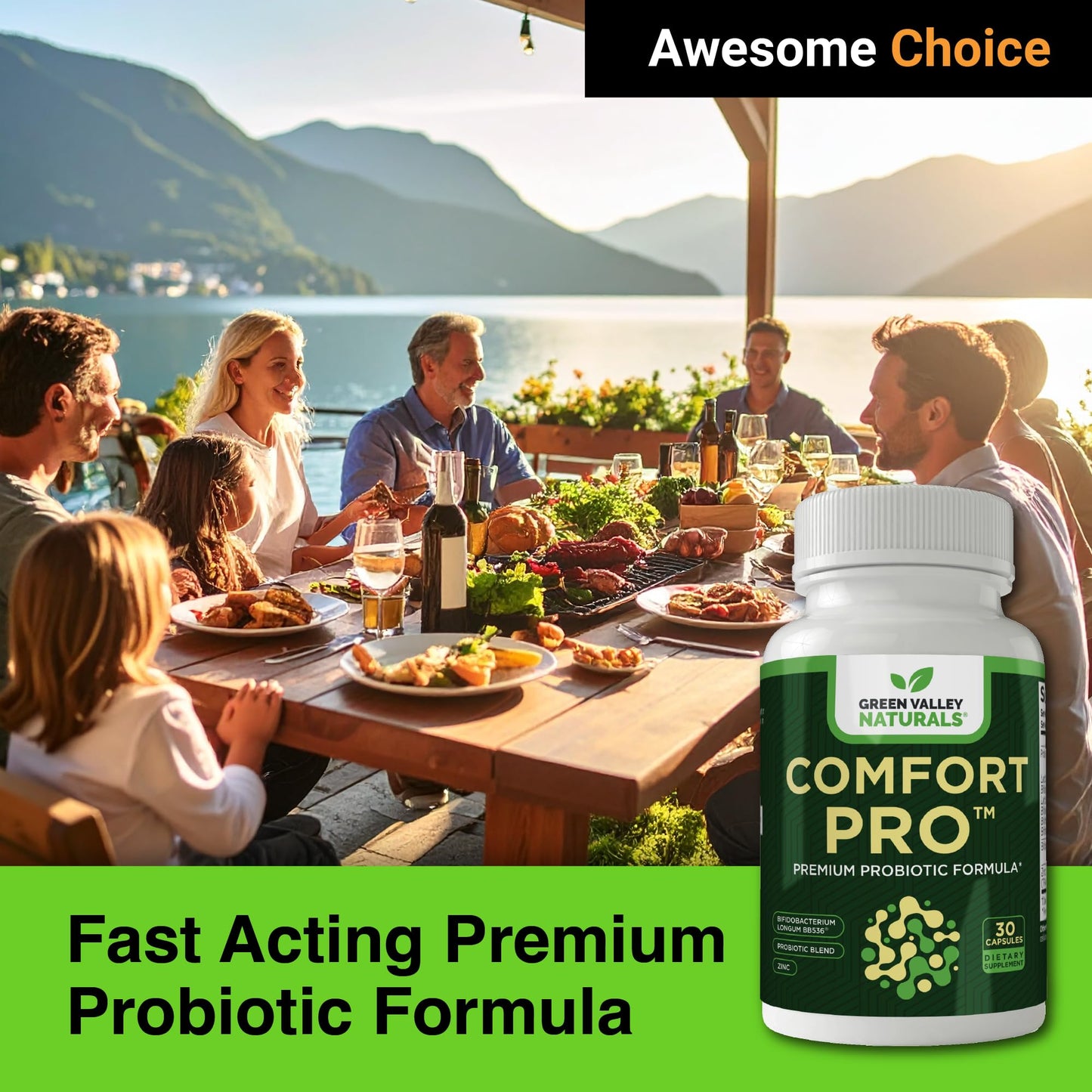 ComfortPro™ Daily Probiotics for Digestive Health | Constipation Relief & Bloating Support for Women & Men | Gut Cleanse with Zinc | Helps Reduce Gas & Promotes Digestive Regularity | Valley Formula - dailyvitalstore