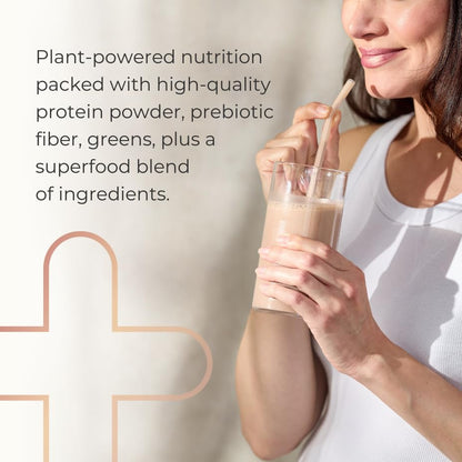 Complete by JuicePlus+ Dutch Chocolate Shakes - Plant-Based Nutrition - Whole Food Based Shake Powder with Protein, Fiber & Prebiotics - 30 Servings (2 Pouches, 15 Servings Each) - dailyvitalstore