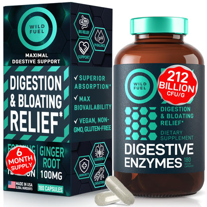 Complete Digestive Enzymes for Women & Men - 800mg Vegan Digestive Enzymes and Probiotics Prebiotics - Bloating Support, Gut Health & Digestion Supplement - dailyvitalstore